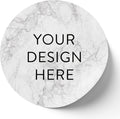 100 Custom Vinyl Stickers - Upload Your own Image, Text, Design, Logo - Personalized Logo Labels for Handmade, Packaging, Bottle, Jars, Candle, Brand Stickers (Silver Marble, 5x5)