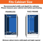ROOMTEC Individual Pull Out Cabinet Organizer (9" W x 21½" D), 2 Tier Spice Rack Organizer for Cabinet, Slide Out Drawer Pantry Shelf Organization and Storage for Kitchen Bathroom