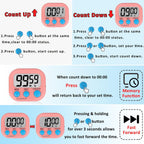 ZILLEN 6 Pack Kitchen Timers for Cooking Digital Classroom Timers for Kids Teachers Blue Pink Purple