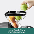 SiFENE Cold Press Juicer Machine, Wide 3.2-Inch Dual Feed Chute, Slow Masticating Juicer for Whole Large Fruits Vegetables, Easy Clean, Non-BPA (Gray)
