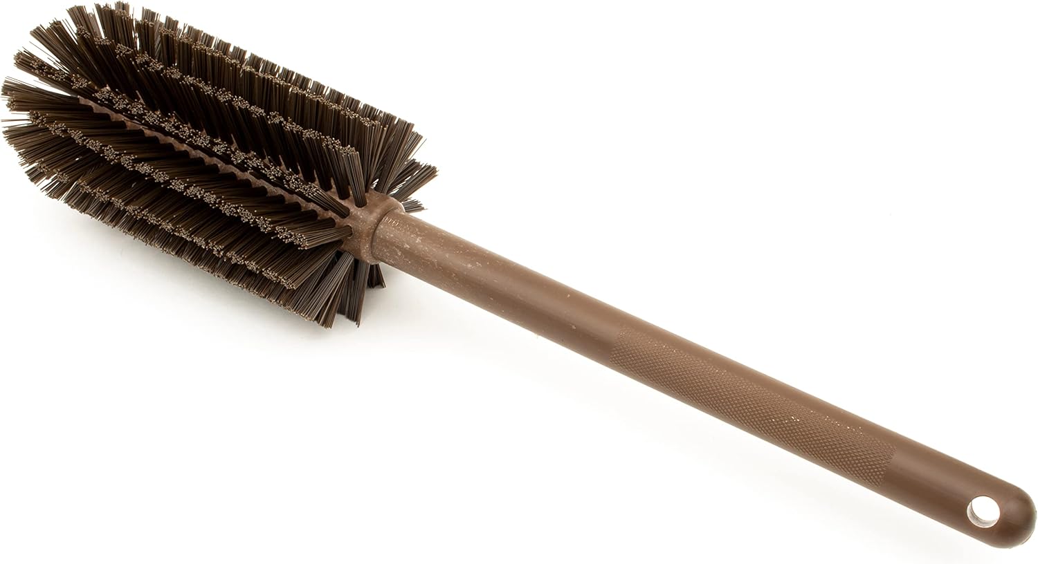 SPARTA Large Water Bottle Brush Ideal for Wide-Mouth Jars, Bottles and Tumblers, Dishwashing Tool with Handle for Home and Commercial Kitchens, Plastic, 16 Inches, Brown