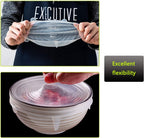 Silicone Stretch Lids Set Of 12 Elastic Reusable Microwave Food Covers Bowl Covers for Can, Cup and Glass Jars