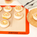 AMYONE Silicone Baking Mats for Two Thirds Size Pan, 2/3 Non-Stick Silicone Baking Sheet Liners for Cookies/Pastries/Chicken/Vegetables, Food Grade Silicone Mat for 15 x 21-inch Big Sheet, 1 PCS