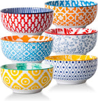 Ceramic Dipping Bowls Set - 4 Oz Small Dessert Bowl 3.5 Inch Porcelain Small Bowls for Side Dishes, Snack, Yogurt, Appetizer - Microwave Dishwasher Safe - Set of 6 - Assorted Colors