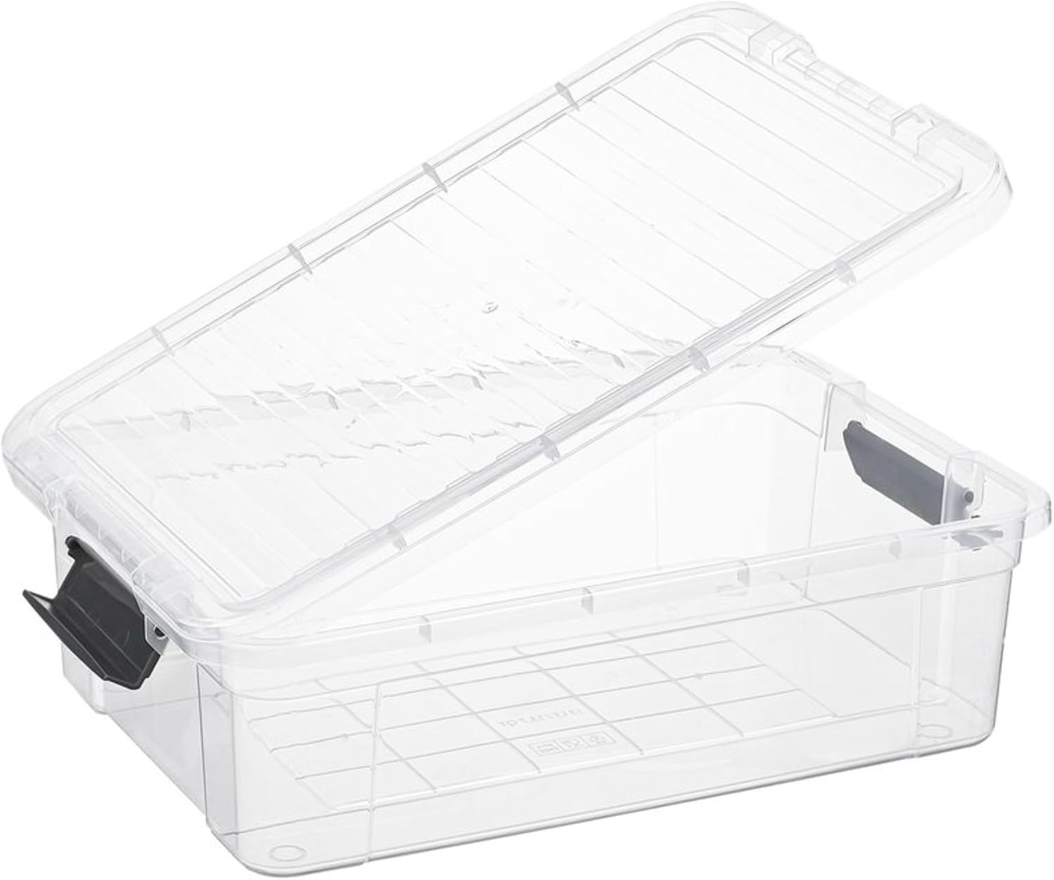 Superio Storage Bins with Lids, Clear Plastic Containers for Organizing, Stackable Totes, BPA Free, Odor Free, Organizer Boxes for Home, and Dorm (2 Pack, 13.7 Qt)