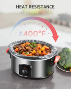 Syntus Crock Pot Liners, 20 Count 13" x 21" Large Size Slow Cooker Liners Fits 3-8 Quart Pots, Disposable Cooking Bags Suitable for Oval & Round & Retangular Crock Pot