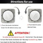 Kitchen Timers for Cooking, Chef Cooking Timer Clock with Loud Alarm,100% Mechanical Desk Timer - No Batteries Required - Magnetic Backing, Exquisite Stainless Steel Body - Countdown Reminder Magnetic