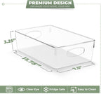 Sorbus 10-Pack XL Clear Plastic Organizing Bins – Clear Bins for Organizing, Refrigerator Organizers, Fridge Organizer, Pantry Storage, Kitchen Organizer, and Pantry Organizers and Storage Bins