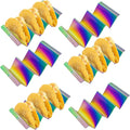 Metal Taco Holder, Set of 6 Stainless Steel Taco Tray - Stackable Storage Durable and Easy to Clean, Dishwasher Oven Safe
