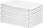 Organic Cotton White Dish Towels - 10 Pack Quick Drying White Kitchen Towels - Lint-Free, Organic Cotton Dish Cloths - Extra Large Highly Absorbent Blank Tea Towels - 27"x27" (White)