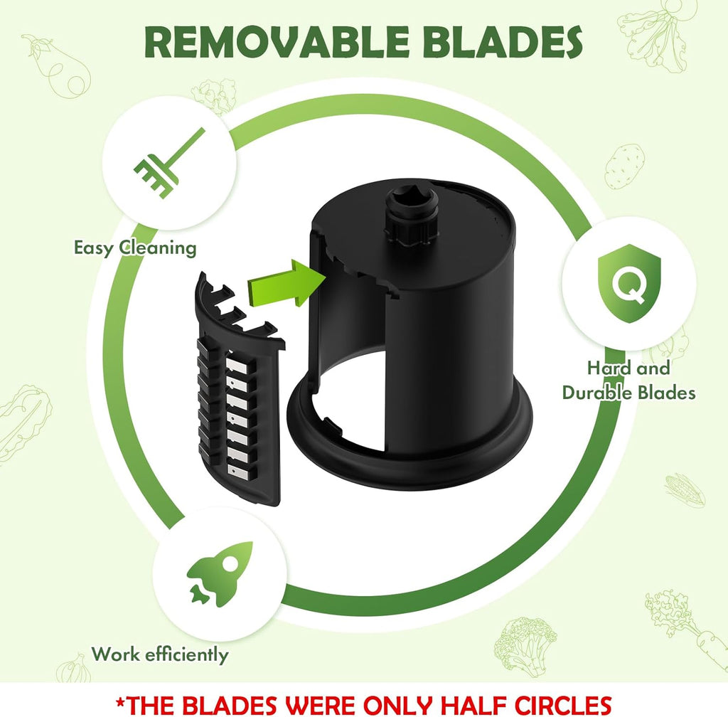 GVODE 5-Blade Cheese Grater with Removable Stainless Steel Blades & Non-Slip Plastic Base – Dishwasher Safe, Anti-Skid Design for Parmesan, Vegetables, Chocolate