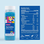 Sanding Sugar Blue Edible Sugar Sprinkles Sanding Sugar for Cake Decorating, Sparkling Crystal Candy White Pearl Sugar for Wedding Party Baking Cupcake Cookie Ice Cream Decoration Supplies - 5.3 oz