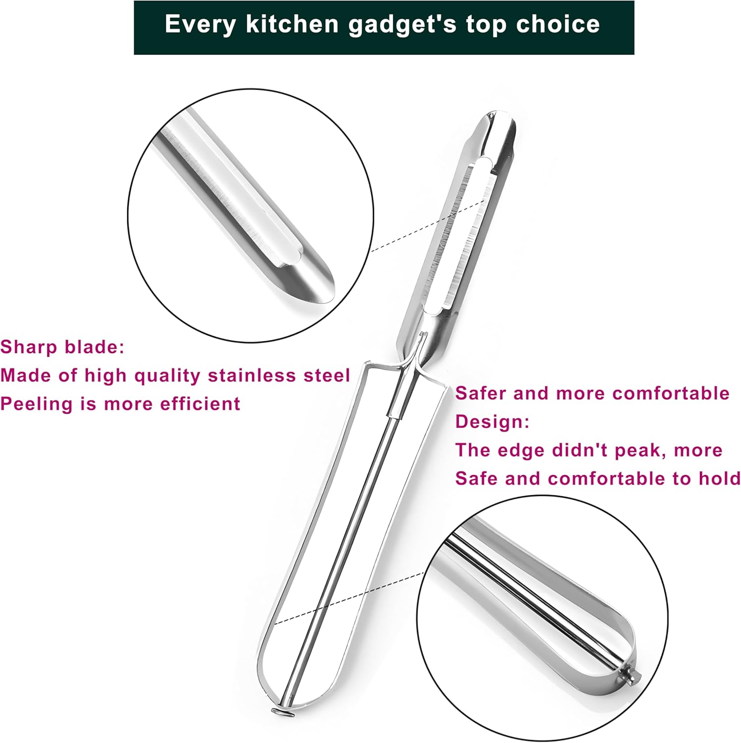 Best Vegetable Carrot Potato Peelers for Kitchen, 2 Pcs, Just Like Mom's old steel Fruits Peeler(52877)