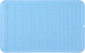 Silicone Dish Drying Mat for Multiple Usage,Easy clean,Eco-friendly,Heat-resistant Silicone Mat for Kitchen Counter or Sink,Refrigerator or Drawer Liner Light Blue 3XL 28 inches x 18 inches