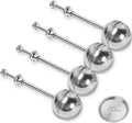Numola Long Handle Tea Ball Stainless Steel with Drip Trays, 4Pcs Premium Tea Infuser Filter for Loose Leaf Tea, Reusable Fine Mesh Tea Interval Diffuser Strainer for Cup and Teapot