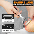 TACGEA Vegetable Peeler for Kitchen, Potato Peelers for Fruit Straight Blade, Durable Non-Slip Handle, Set of 2