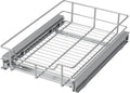 Pull Out Cabinet Organizer 14" W X 17" D, Slide Out Drawers For Kitchen Organizers and Storage, Pull Out Drawers For Cabinets Capacity Heavy Duty Caddy, Cabinet Shelves Chrome-Plated, Bathroom Pantry