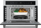 KoolMore KM-CWO30-SS Built-in Microwave with Convection Oven and Air Fryer, 1000W Power with 10 Levels, UL Listed Capacity in Stainless-Steel, 30 in/1.6 cu. ft, Silver