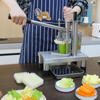 Commercial French Fry Cutter,Stainless Steel French Fries Machine,Heavy Vertical Cutter Vegetable Chopper,with 3 Replacement (1/2 Inch, 3/8 Inch and 1/4 Inch Blades),for Restaurants and Home Kitchen
