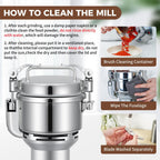Grain Mill 300g Commercial Spice Grinder Electric 1200W Stainless Steel Pulverizer Dry Grinders for Grinding Wheat, Oats, Corn, Pepper, and Coffee Beans – Grinder for Kitchen.