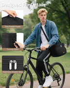 Lunch Box for Man Women, Insulated Lunch Bag Cooler Bag Leakproof Lunchbox Lunch Tote Bags with Removable Strap for Work School Picnic Travel (Black/12L