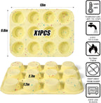 Palksky Silicone Molds, 12-Cavity Muffin Pan for Baking, Silicone Molds for Tarts, Egg Bites, Nonstick Baking Mold