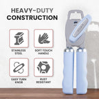 Zulay Kitchen Manual Can Opener with Bottle Opener with Turn Knob