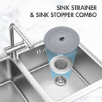 TRAPMATE Sink Drain Strainer, Easy Clean Kitchen Sink Strainer with Stopper, 304 Stainless Steel Sink Strainer Basket, Revolutionary Drain Stopper Kitchen Sink, Garbage Disposal Strainer for US Drain