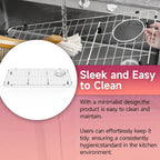 28-1/4" x 14-1/4" x 1-1/4" Stainless Steel Sink Rack for Bottom of Sink, Metal Sink Protectors For Kitchen Sink, Sink Grid, Sink Bottom Grid with Side Drain, Kitchen Sink Grid with Sink Strainer