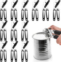 12 Pcs Can Opener Manual Multifunctional Tin and Can Opener Smooth Edge with Sharp Blade Hand Held Soft Grip Handle Bottle Opener Quick Opening Tool with Large Turn Knob for Kitchen