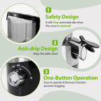 Aeitto Cold Press Juicer, Juicer Machines with 4.9" Large Feed Chute, Fits Whole Vegetables and Fruits, Professional Juice Maker, Easy to Clean, High Juice Yield, Easy to Assemble,Black