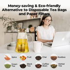 Reinmoson 2 Pack Large Tea Ball Infuser for Loose Leaf Tea & Spice Ball for Cooking Soup, 304 Stainless Steel, Threaded Lid, Chain Hook, Extra Fine Mesh Tea Strainer Ball for Herb, Iced Tea