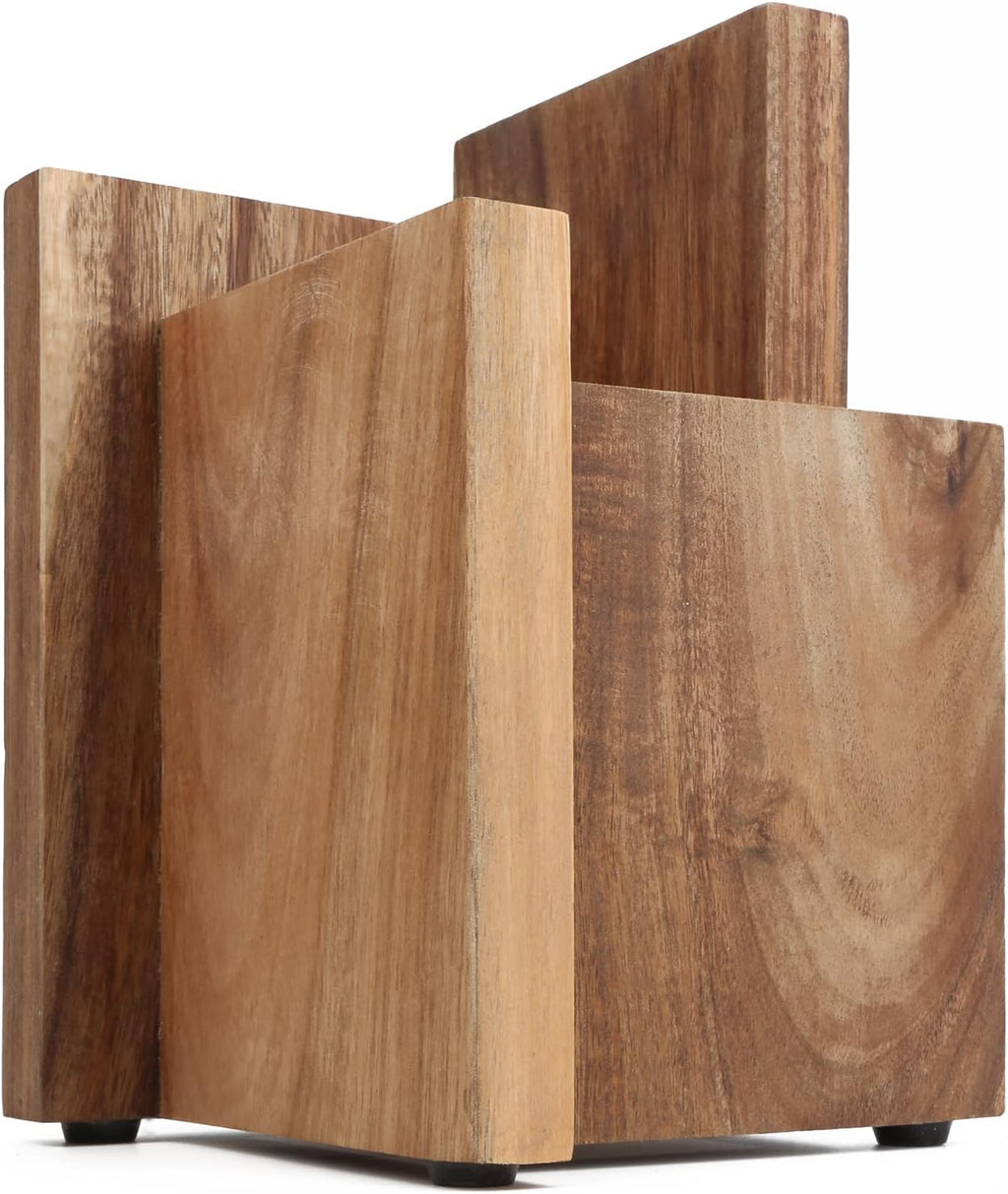 Resafy Magnetic Knife Block Knives Display Stable Board Holder Rack Magnetic Stands with Strong Enhanced Magnets on Both Sides Anti-slip Feet