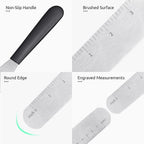 U-Taste 8in Cake Icing Spatula: Flexible Decorating Frosting Knife with Straight Thinner Stainless Steel Blade, Smooth Spreading Tools with Comfortable PP Handle for Cookie, Cream, Cupcake (Black)