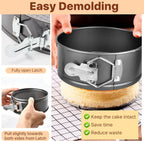 4 Pcs 6 Inch Springform Pan,Non-Stick Carbon Steel Cheesecake Pans with Removable Bottom,Leakproof Round Baking Mold for Cake, Pizza, Quiches, Compatible with 3 Qt Instant Pot (Black)