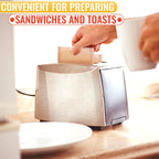 12Pcs Non-Stick Toaster Bags Reusable – 6.7"x7.5" Grilled Cheese Bags, Heat-Resistant & Easy to Clean | Mess-Free Toasting, Sandwiches, Panini & More | Compatible with Toaster, Oven, Microwave & Grill