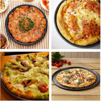 Handook Pizza Pan Set, Carbon Steel Pizza Pan with Holes, for Oven Baking Supplies & Home, Kitchen, Restaurant（9 Inch &10 Inch &12 Inch）