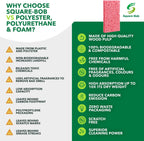 6 PCs Compressed Non-Scratch Kitchen Sponges - Highly Absorbent for Dishes, Countertop, Sink, Car - Biodegradable, Quick Drying Cellulose Sponges - Assorted Colors