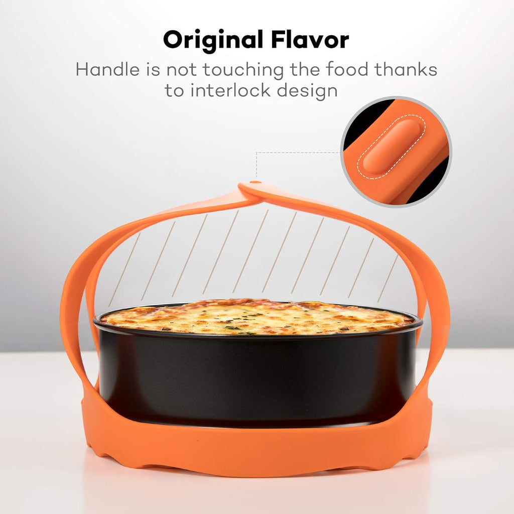 SiCheer Pressure Cooker Sling Silicone Bakeware Sling Compatible with Instant Pot 6 Qt / 8Qt, Compatible with Other Brand Multi-Function Cookers