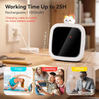 Yunbaoit Digital Visual Timer for Kids, Rechargeable 99-Minute Silent Countdown Timer with 19 Ringtones, 9 Optional DIY Color Star Display, Time Management Tool with Pause Function (Rainbow)