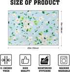 2 Pack Jasmine Dish Drying Mats For Kitchen Counter, Floral Print Dish Drying Mat - 20x15 inches, Absorbent Kitchen Counter Drying Mat, Dish Mat, Fast Drying