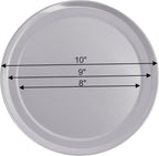 Pizza Tray, Round Pizza Baking Pan, Wide Rim Aluminum Pizza Cooking Trays, Set of 2 (10 Inch)