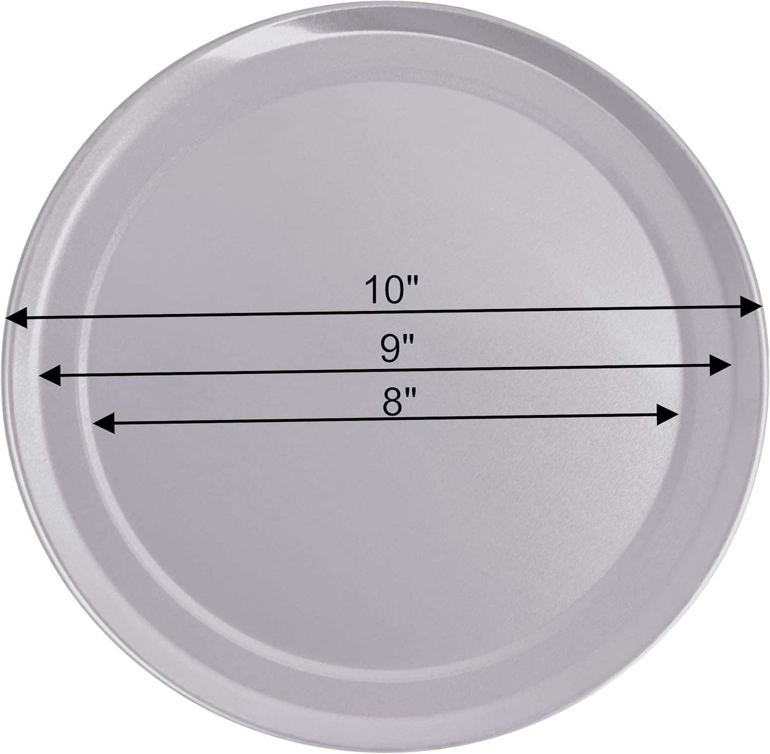 Pizza Tray, Round Pizza Baking Pan, Wide Rim Aluminum Pizza Cooking Trays, Set of 2 (10 Inch)
