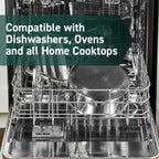 HexClad Hybrid Nonstick 3-Quart Saucepan with Tempered Glass Lid, Stay-Cool Handle, Dishwasher-Friendly, Oven-Safe Up to 900°F, Induction Ready, Compatible with All Cooktops