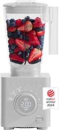Chefman Obliterator 48 oz Countertop Blender for Smoothies, 1380W Motor to Crush Ice, Nuts, and Frozen Fruit with Stainless Steel Blade, Auto Blend Function, Includes Tamper and Scraper - Concrete
