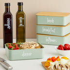 Talented Kitchen 158 White Script Kitchen Pantry Labels for Food Containers, Clear Removable Stickers for Fridge Organization, Freezer, Jar Storage