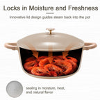 21Pcs Pots and Pans Set with Aluminum Lid, Nonstick Ti-Ceramic Cookware Sets, Induction Cookware Non Stick Cooking Set w/Frying Pans & Saucepans(PFOS, PFOA Free)-Taupe