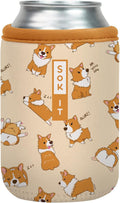 Sok It CanSok Sleeve for Beer & Soda Insulated Neoprene Cover (Too Corgi to Function, 12oz Can Sleeve)