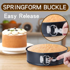 Springform Pan Set of 4, 4/7/9/10inch Cake Pan, Non-Stick Leak-Proof with Removable Bottom, Cheesecake Pan for Baking, Black