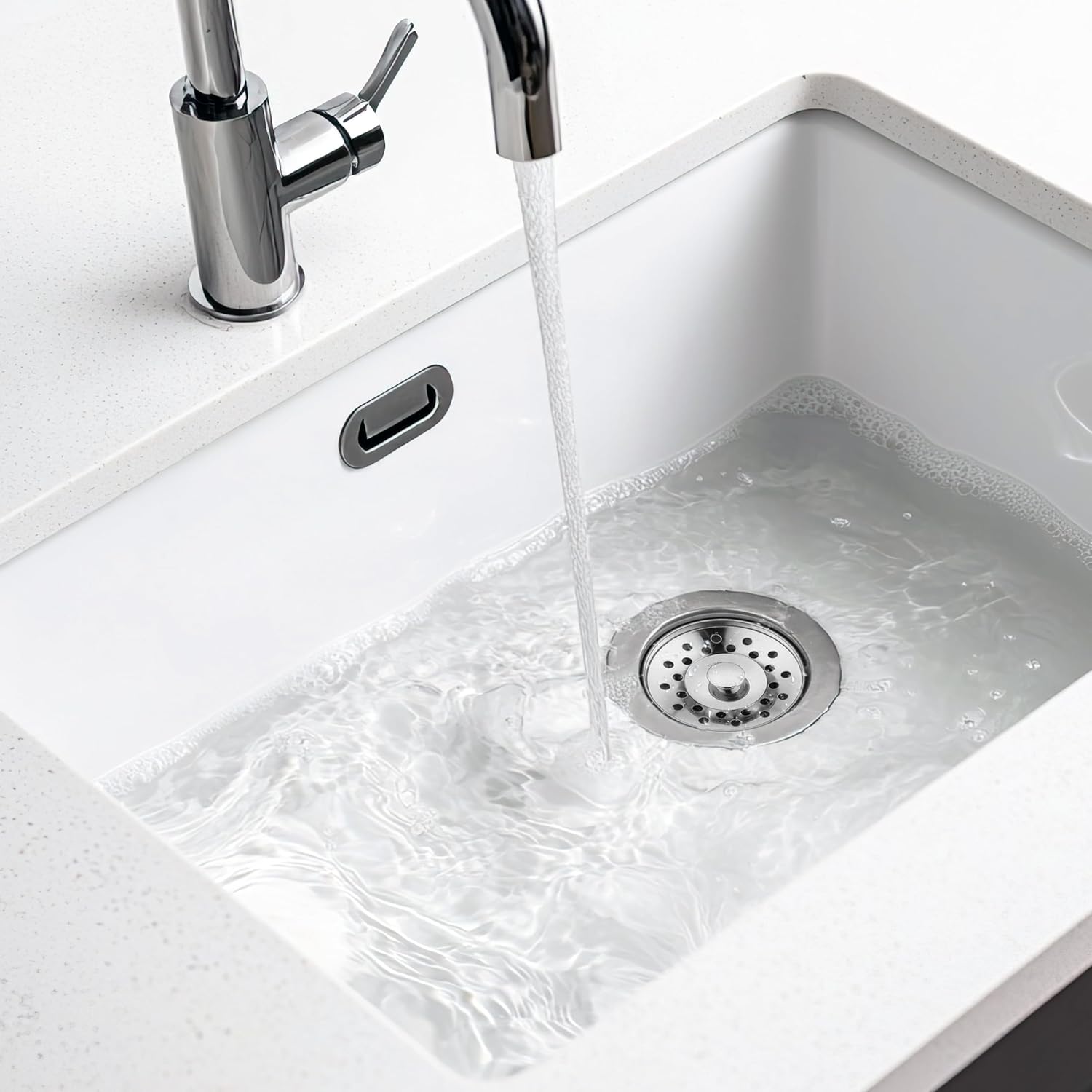 Pacific Bay Sink Strainer with Stainless Steel Removable Basket (3.5” Drain)